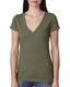 Next Level 6740 - Women's Triblend Deep V - Military Green