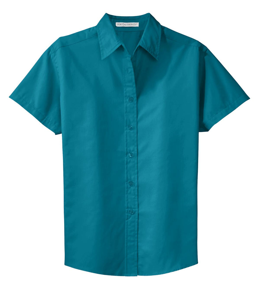 Women's Short Sleeve Easy Care Shirt - Teal Green
