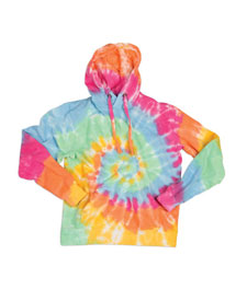 Unisex Multi-Color Spiral Pullover Hoodie - Aerial