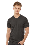 Unisex Poly-Rich V-Neck Tee - Heather Graphite