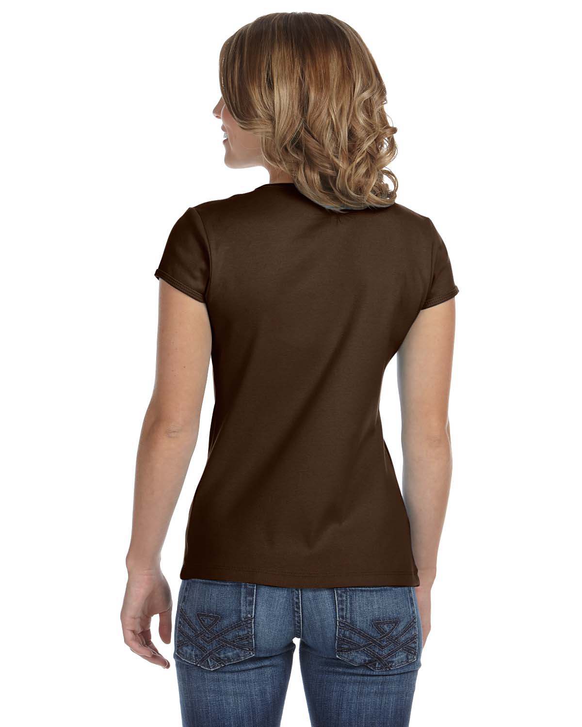 Women's Baby Rib Short-Sleeve T-Shirt - Brown