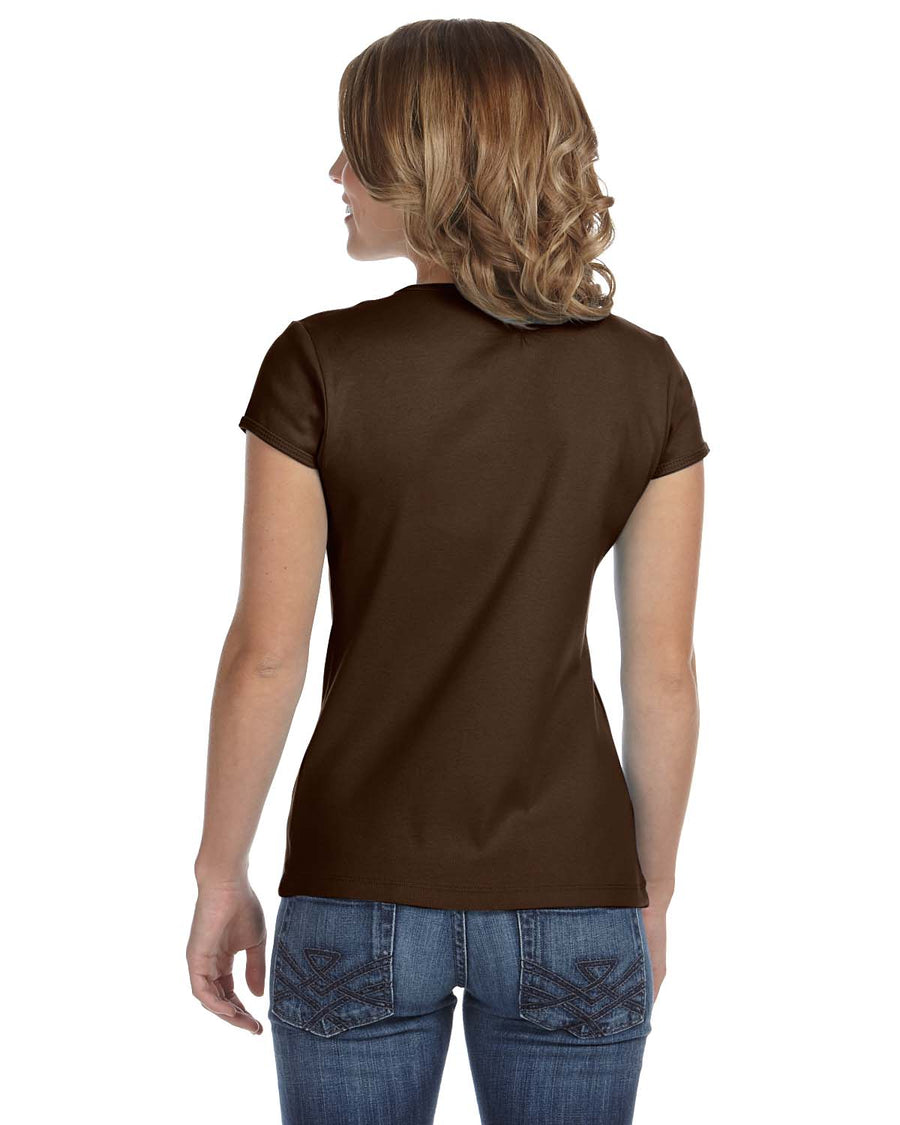 Women's Baby Rib Short-Sleeve T-Shirt - Brown