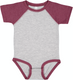Rabbit Skins RS4430 - Infant Baseball Bodysuit - Vintage Heather / Vintage Burg