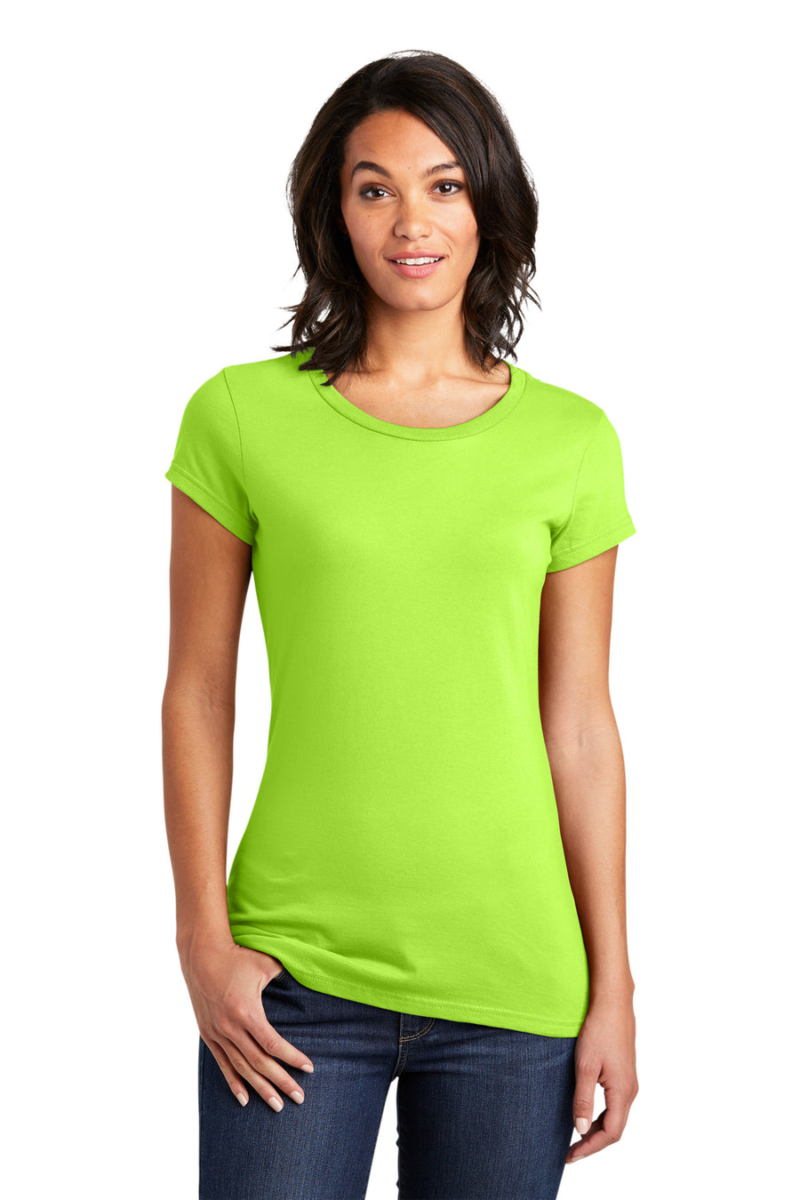 Women's Fitted Very Important Tee - Lime Shock