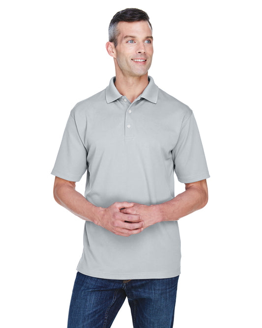 Men's Cool & Dry Stain-Release Performance Polo - Silver