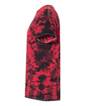 Crystal Tie Dye T-Shirt - Black / Red Crystal