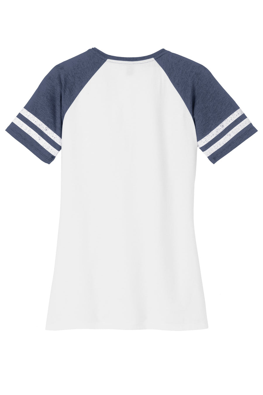 Women's Game V-Neck Tee - White / Heather True Navy
