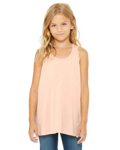 Youth Flowy Racerback Tank - Peach