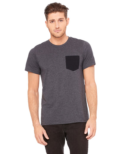 Men's Jersey Short-Sleeve Pocket T-Shirt - Heather Dark Gray / Black