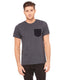 Bella + Canvas 3021 - Men's Jersey Short-Sleeve Pocket T-Shirt - Heather Dark Gray / Black