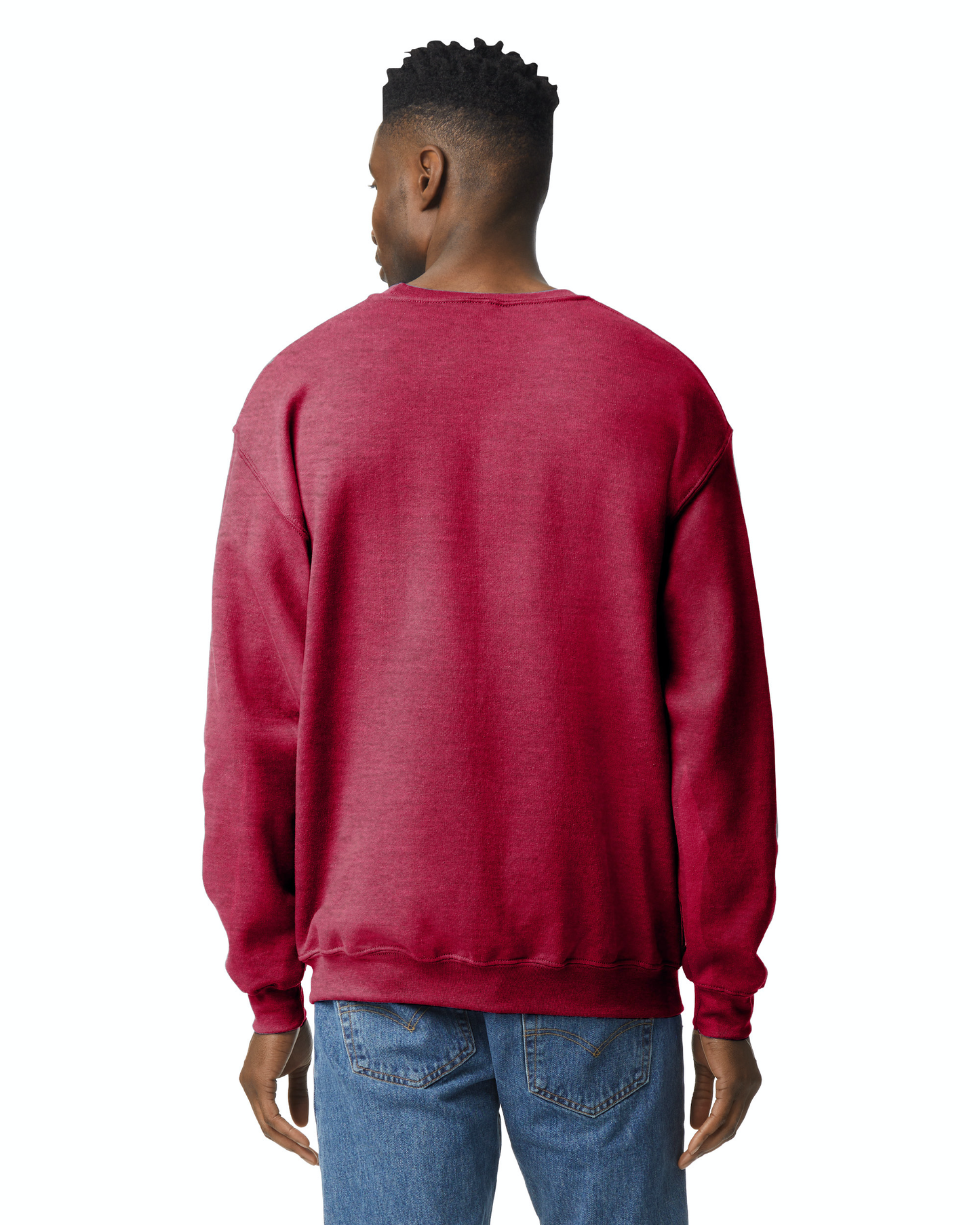 Unisex Heavy Blend���  50/50 Fleece Crew - Antique Cherry Red