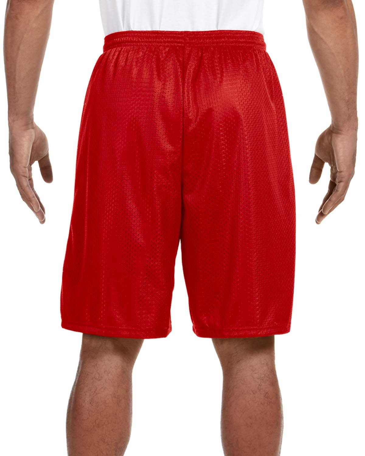 Unisex Nine Inch Inseam Mesh Short - Scarlet