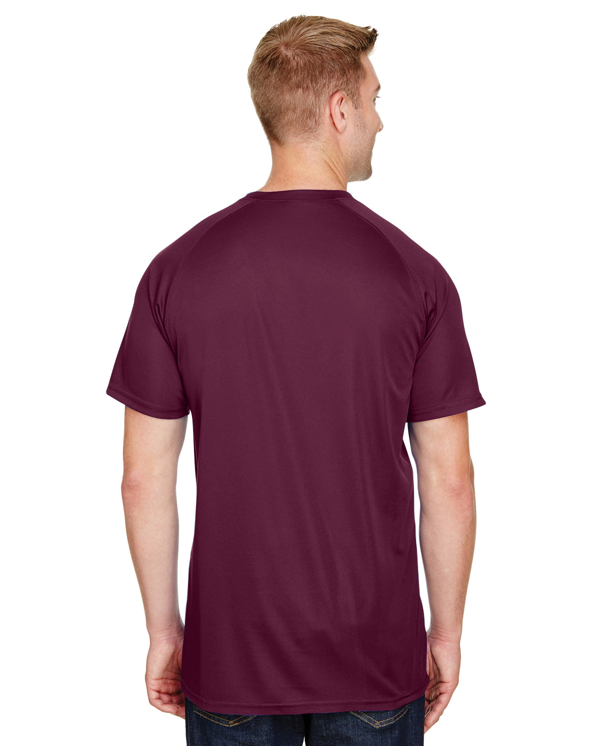 Unisex Attain 2-Button Baseball Jersey - Maroon