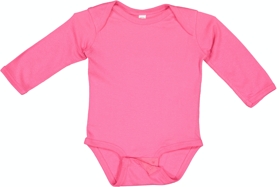 Infant Long-Sleeve Bodysuit - Hot Pink