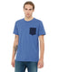 Bella + Canvas 3021 - Men's Jersey Short-Sleeve Pocket T-Shirt - Heather True Royal / Navy