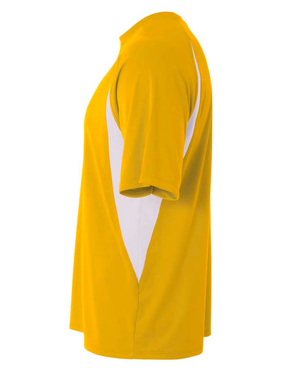 Men's Cooling Performance Color Blocked T-Shirt - Gold / White