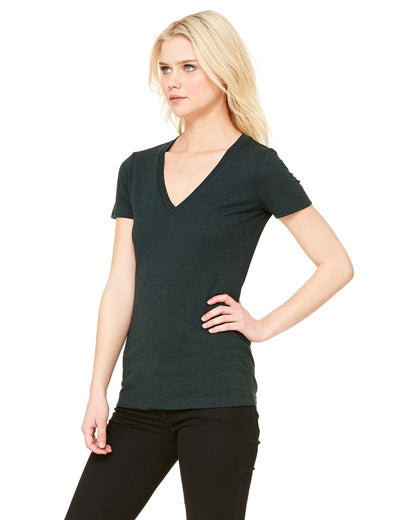 Women's Triblend Short-Sleeve Deep V-Neck T-Shirt - Emerald Triblend