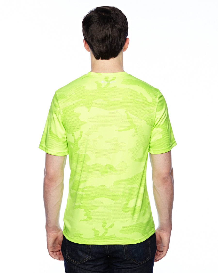 Unisex Double Dry® Interlock T-Shirt - Safety Green Camo