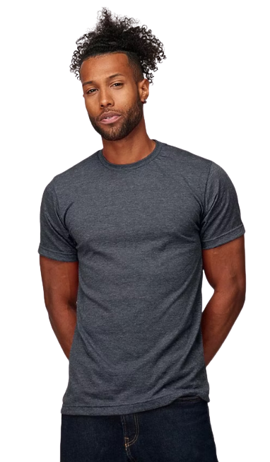Unisex Poly-Rich Tee - Heather Navy