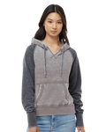 Women's Zen Contrast Pullover Hoodie - Cement / Dark Smoke