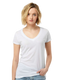 Tultex 0244TC - Women's Poly-Rich V-Neck - White