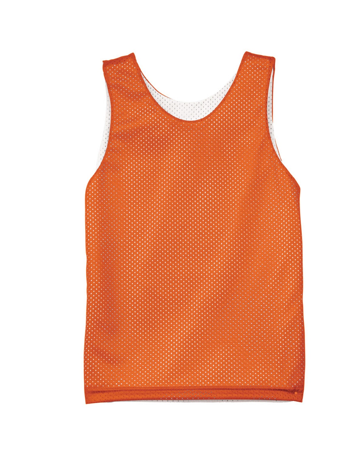 Youth Reversible Mesh Tank - Orange / White
