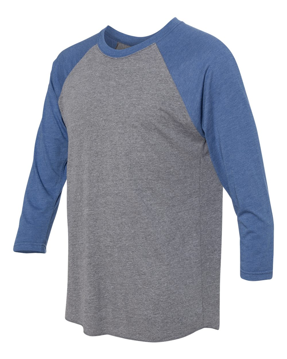 Unisex Triblend 3/4-Sleeve Raglan - Vintage Royal / Premium Heather