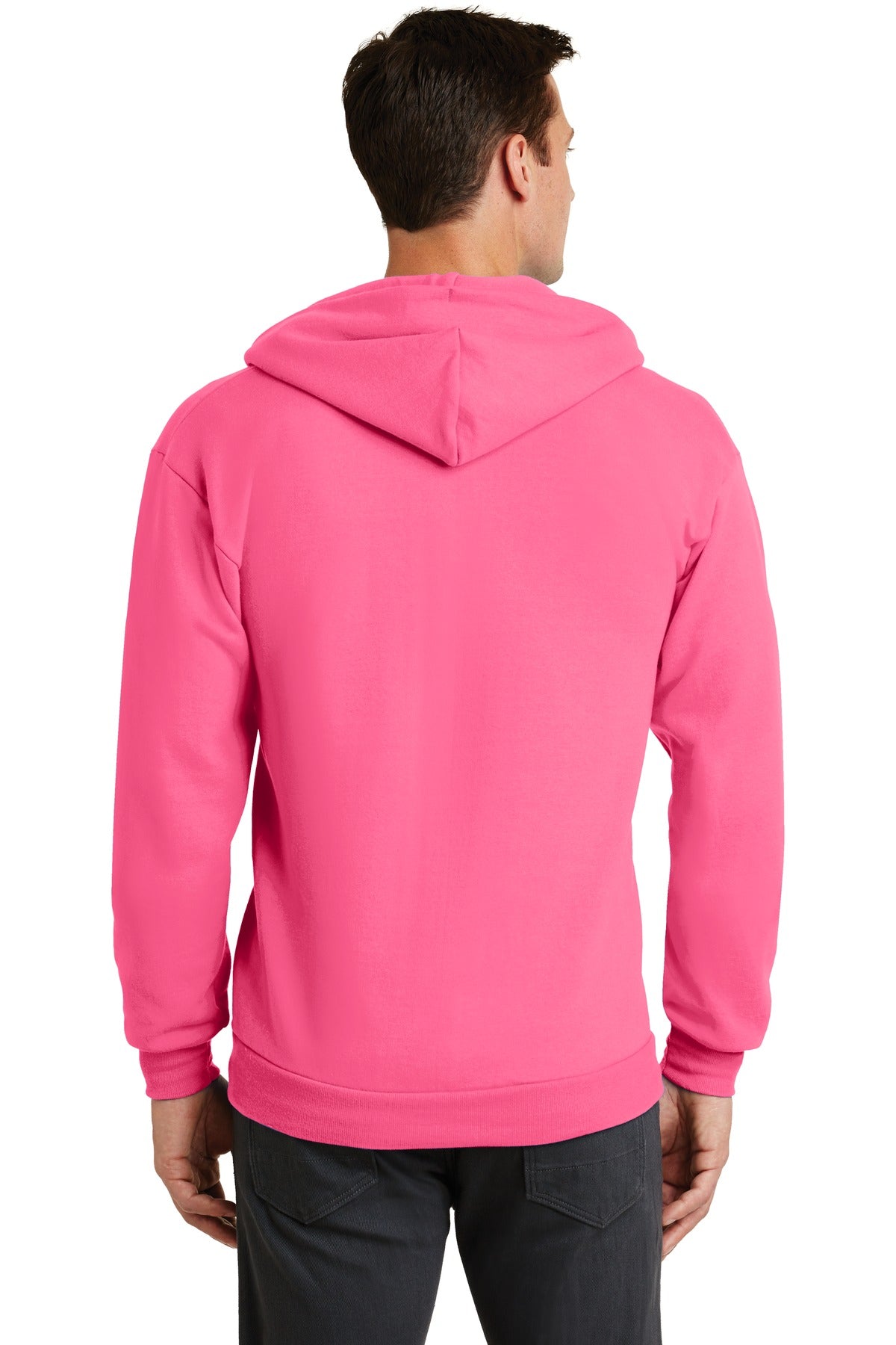 Unisex Core Fleece Full-Zip Hoodie - Neon Pink
