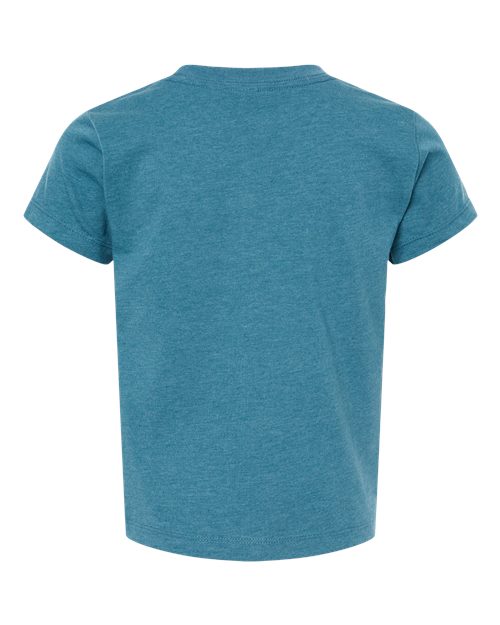 BELLA + CANVAS 3001T Heather Deep Teal — back