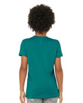 BELLA + CANVAS 3413Y Teal Triblend — on model back