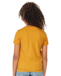 BELLA + CANVAS 3413Y Mustard Triblend — on model back