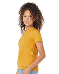 BELLA + CANVAS 3413Y Mustard Triblend — on model side