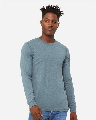 BELLA + CANVAS 3513 Denim Triblend — on model front