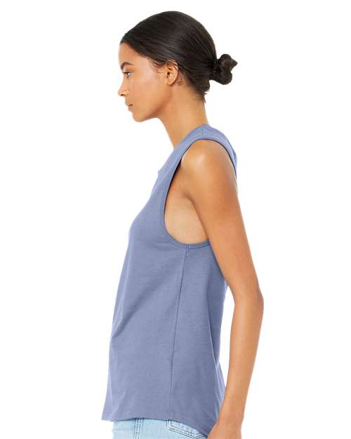 BELLA + CANVAS 6003 Lavender Blue — on model side