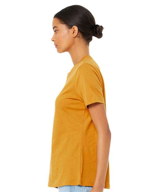 BELLA + CANVAS 6400CVC Heather Mustard — on model side