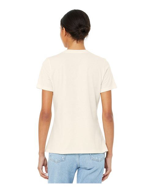 BELLA + CANVAS 6400CVC Heather Natural — on model back