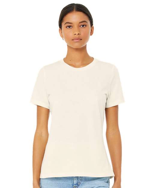 BELLA + CANVAS 6400CVC Heather Natural — on model front