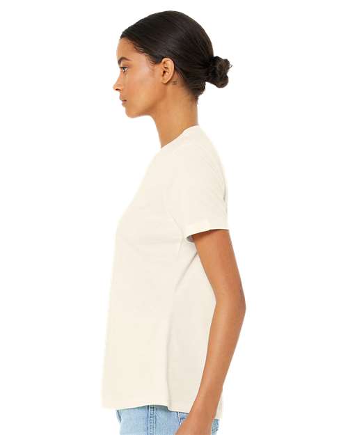 BELLA + CANVAS 6400CVC Heather Natural — on model side