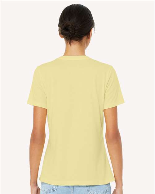 BELLA + CANVAS 6400CVC Heather French Vanilla — on model back