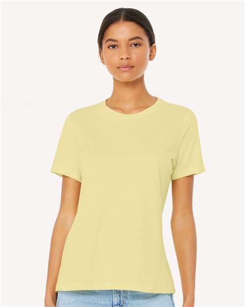 BELLA + CANVAS 6400CVC Heather French Vanilla — on model front