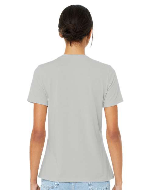 BELLA + CANVAS 6400CVC Heather Silver — on model back
