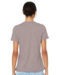 BELLA + CANVAS 6400CVC Heather Pink Gravel — on model back