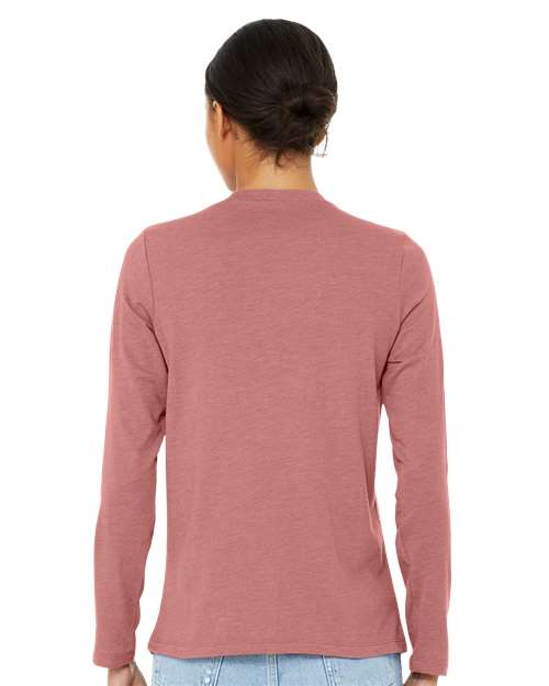 BELLA + CANVAS 6500 Heather Mauve — on model back