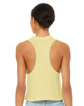 BELLA + CANVAS 6682 Heather French Vanilla — on model back