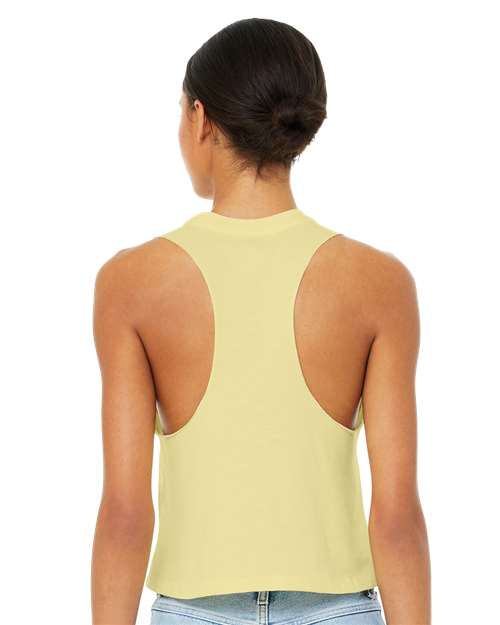 BELLA + CANVAS 6682 Heather French Vanilla — on model back