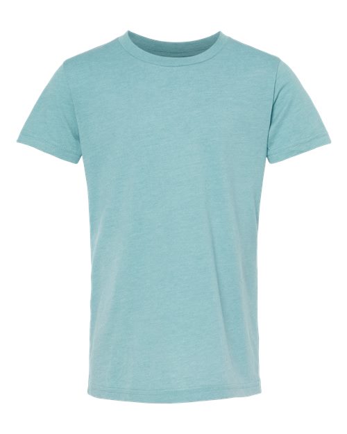 BELLA + CANVAS 3001YCVC Heather Blue Lagoon — front