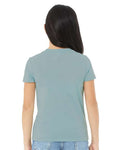 BELLA + CANVAS 3001YCVC Heather Blue Lagoon — on model back