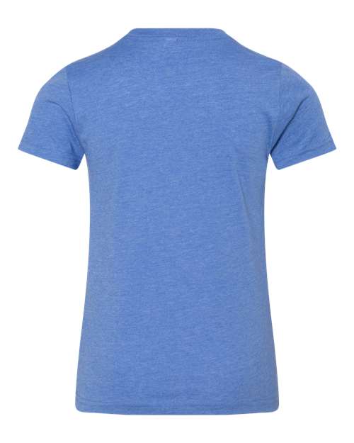 BELLA + CANVAS 3001YCVC Heather Columbia Blue — back