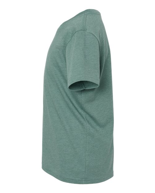 BELLA + CANVAS 3001YCVC Heather Dusty Blue — direct side