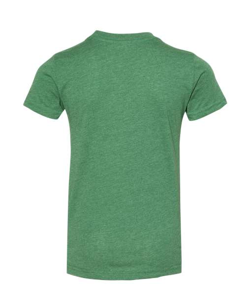 BELLA + CANVAS 3001YCVC Heather Grass Green — back
